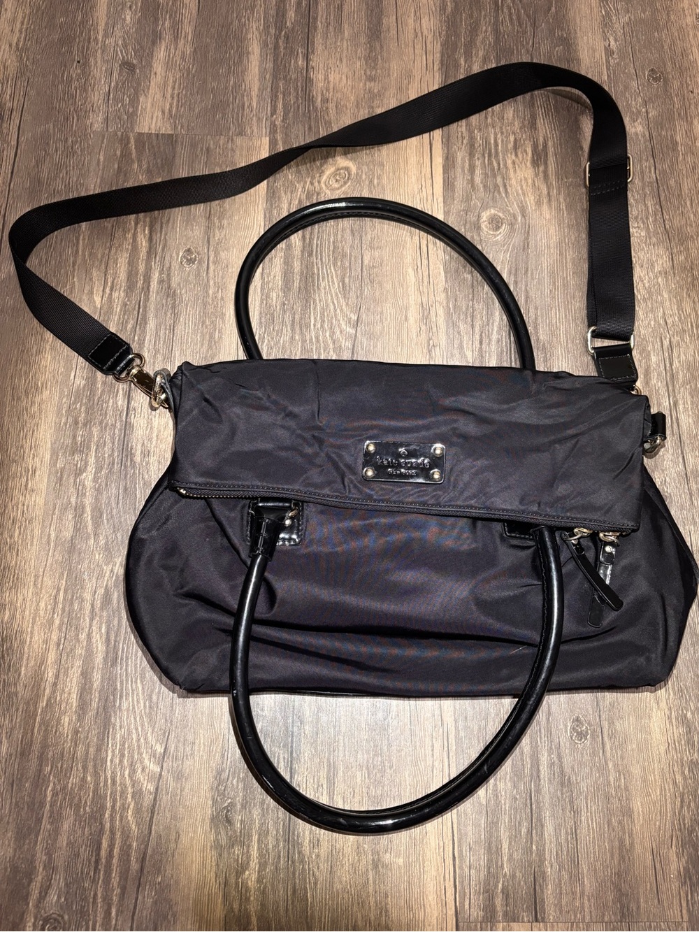 Vintage Kade Spade New York “Leslie” Fold-over Satchel Bag